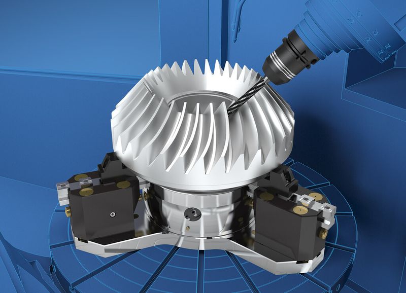 Eine der Neuheiten: Mit Rota-S flex lässt sich der Einsatzbereich von Fräs-Drehmaschinen um ein Vielfaches erweitern. (Bild: Schunk)