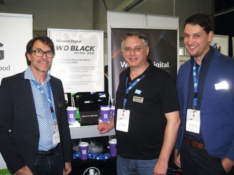 (v. l.) Achim Schuster, Joachim Müller und Felix Kretschmann (alle Western Digital) (Vogel IT-Medien GmbH)
