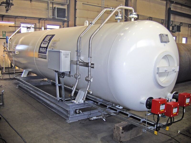 CO2-Hochdrucktank – HeidelbergCement, Tula Cement Plant, Russia (Archiv: Vogel Business Media)