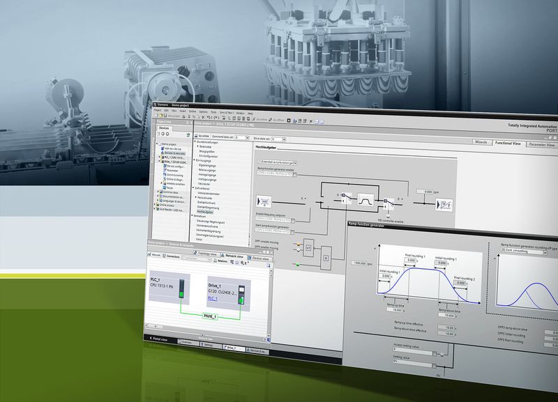 Sinamics Startdrive von Siemens ermöglicht ab sofort die nahtlose Integration der Antriebstechnik ins Totally Integration Automation Portal. (Bild: Siemens)