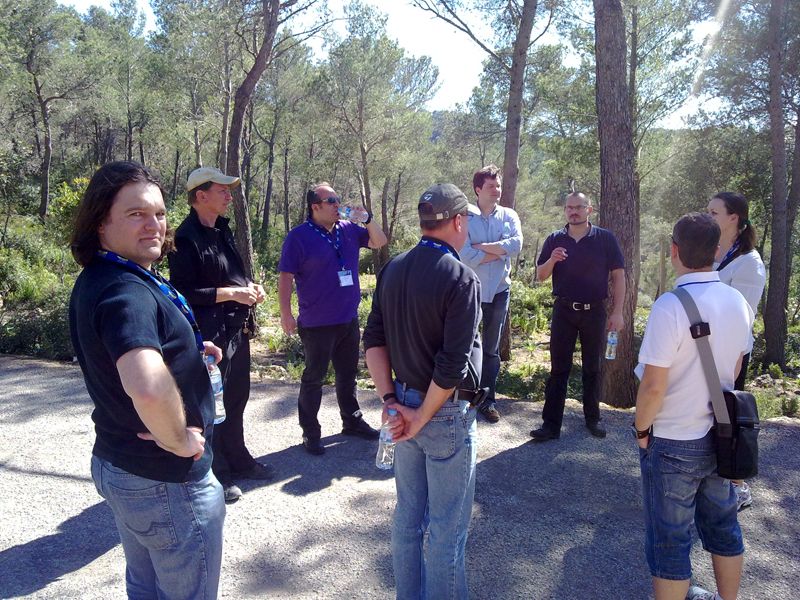 Wanderung in Palma: Marcus Huber (Reiseführer), Murat Varlik, Peter Knoche, Christian Hülsbusch, Jens Kohlhardt und Andreas Böhm  (Archiv: Vogel Business Media)
