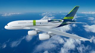 Testen will Airbus den Brennstoffzellen-Antrieb am Rumpf eines Airbus A380. (Bild: Airbus)