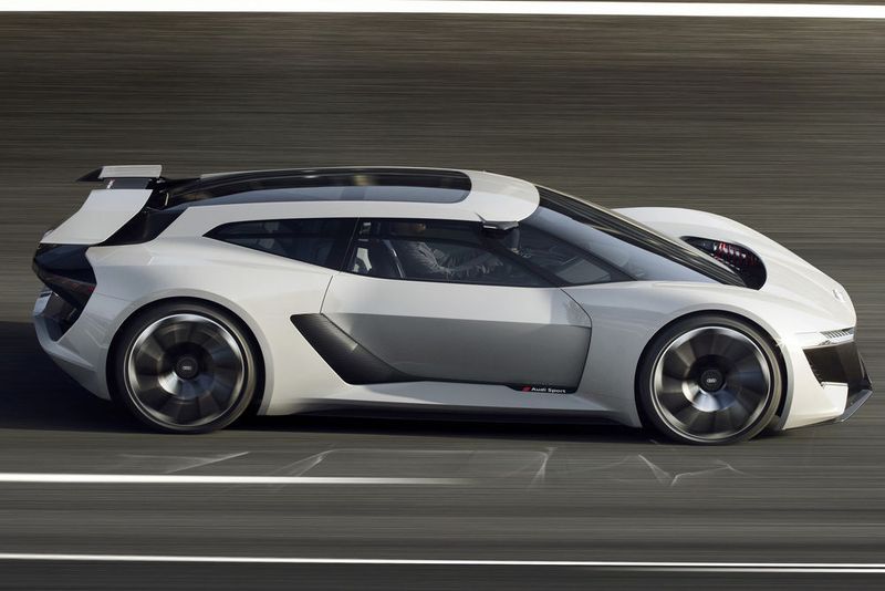 Nur 1,15 Meter ist der Audi PB18 E-Tron hoch.  (Bild: Audi)