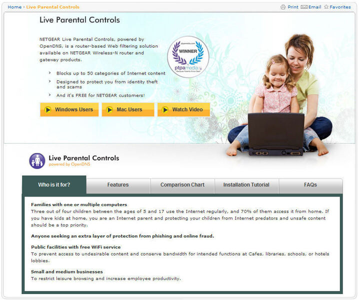 Abbildung 7: Mithilfe der „Live Parental Controls“ lässt sich eine Kindersicherung direkt im Router aktivieren. (Archiv: Vogel Business Media)