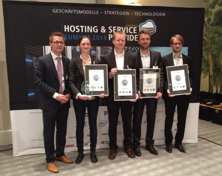 Hier die Nominierten des diesjährigen Awards sowie Gewinner Cloudcontrol in der Kategorie „Platform Services“. ( IT-BUSINESS/Sarah Maier)