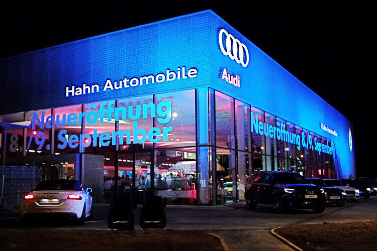 Der Audi-Terminal der Hahn-Automobilgruppe in Ludwigsburg: Der Betrieb soll künftig pro Jahr rund 1.750 Neu- und Gebrauchtwagen verkaufen. (Foto: Hahn)