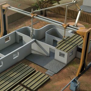 Der Häuserdrucker in der Animation.