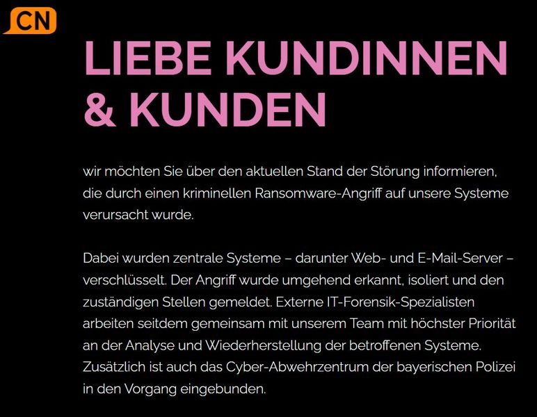 Conceptnet informiert seit Januar 2026 proaktiv über die Auswirkungen eines Cyberangriffs sowie Fortschritte bei der Wiederherstellung und der Forensik. (Bild: Vogel IT-Medien GmbH)