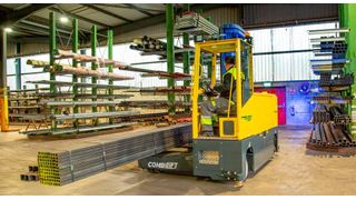 Der nagelneue MR4: Combilift will seinen neuen Vierrad-Schubmaststapler mit 360-Grad-Lenkung erstmals auf der Logimat 2022 präsentieren. (Combilift)