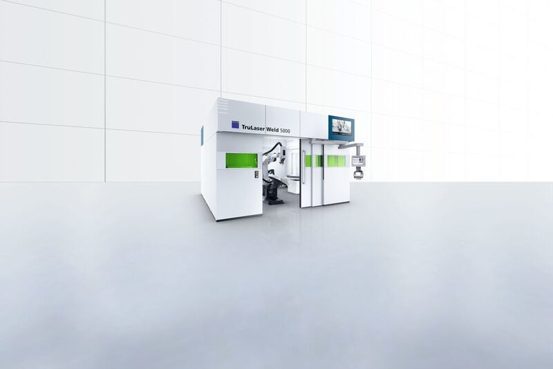 Die automatisierte Schweißzelle Tru Laser Weld 5000 ist speziell für die flexible Blechfertigung konzipiert worden.  (Trumpf)