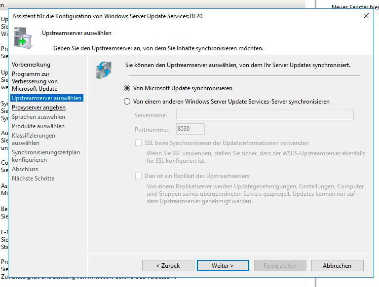 WSUS kann sich direkt bei Microsoft synchronisieren, aber auch von anderen WSUS-Servern. (Th. Joos)
