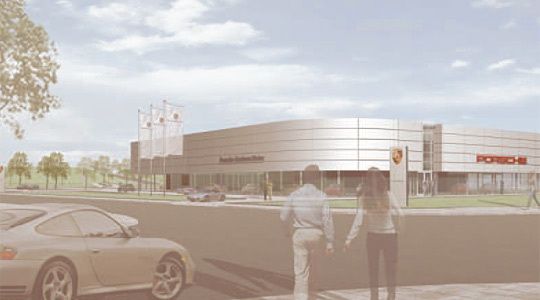 Das Porsche-Zentrum in Mainz genügt von Beginn an den Ansprüchen des Herstellers zur Einführung des Panamera. (Archiv: Vogel Business Media)