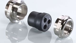 Bei der UNI-Dicht-Kabelverschraubung von Pflitsch presst sich beim Anziehen der Druckschraube der Dichteinsatz sanft und großflächig um die durchgeführten Kabel, so dass es nicht zu einer irreparable Einschnürung der Kabelmäntel und damit langfristig zu Undichtigkeiten kommt, erklärt der Hersteller. (Pflitsch)