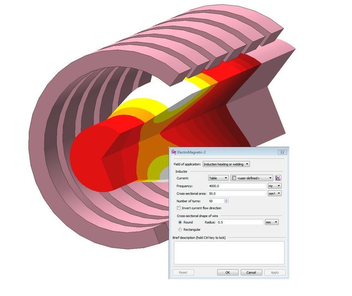 Simulation eines induktiven Erwärmprozesses in Simufact Forming 15  (Simufact)