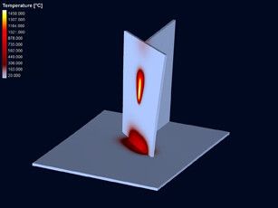 Darstellung von Schweißverzügen in Simufact.welding (Bild: Simufact Engineering)