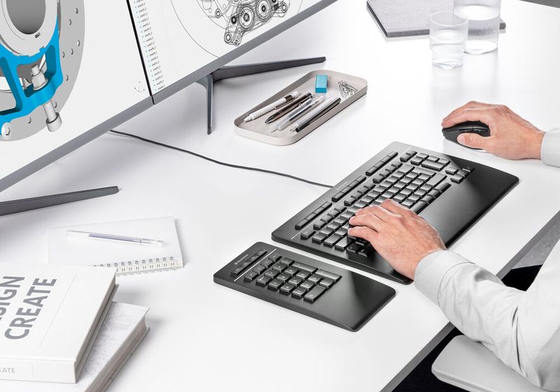 Bislang war das Numpad Pro Bestandteil der ergonomischen Tastatur Keyboard Pro with Numpad.  (Bild: 3D Connexion)