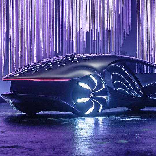 Kompostierbare Batteriematerialien, die frei von Metallen und seltenen Erden sind: Ein Ansatz der Studie „Vision AVTR“ von Daimler in puncto Nachhaltigkeit.(Bild:  Daimler)