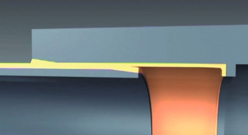 2) Joining: Excess cement is expelled and cavities are completely filled. (Picture: GF Piping Systems)