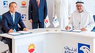 The agreement was signed by Abdulmunim Al Kindy, Adnoc’s Upstream Director; and Gou Liang, President of BGP. (Adnoc)