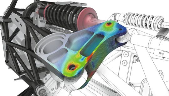 Generatives Design ermöglicht es, zum Beispiel das Gewicht von einzelnen Komponenten zu verringern oder verschiedene Bauteile zu konsolidieren. Der Rennwagen-Spezialist BAC nutzt dafür die Software Fusion 360 von Autodesk. (Bild:  Image courtesy of Briggs Automotive Company Ltd.)