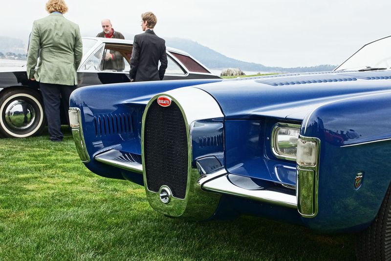 Was für eine Front: der Bugatti Typ101C Virgil Exner Ghia Roadster. (Matthias Knödler/gtspirit.de)
