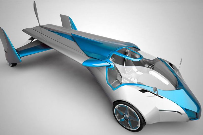 Aus diesem Auto wird mit ausgeklappten Flügeln ...  (Bild: Aeromobil)