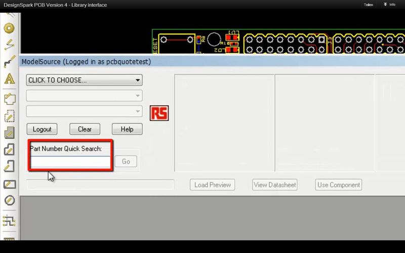 DesignSpark PCB 4.0, Library Interface (Bild: RS Conponents)