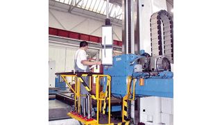 Bild 1: Durch ein Retrofit von Steuerung und Antrieben können Jahrzehnte alte Maschinen wieder auf einen technischen Stand gebracht werden, der aktuellen Anforderungen genügt, wie das Wotan-Bohrwerk zeigt. (Archiv: Vogel Business Media)