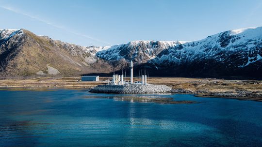 Die Spectrum-Trägerrakete auf dem Startplatz in Andøya, Norwegen.(Bild:  Isar Aerospace)
