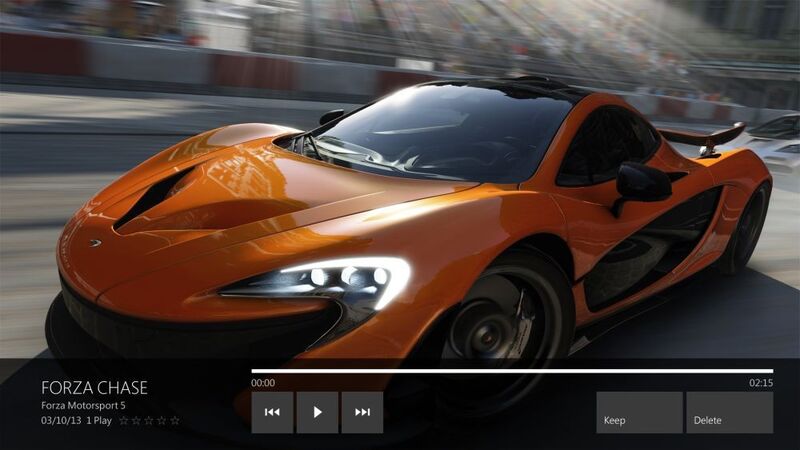 Beispiel einer Xbox One Anwendung: Forza Motorsport 5 (Microsoft)
