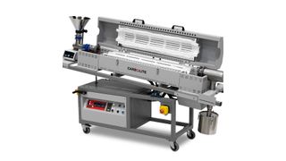 Der neue Drehrohrofen von Carbolite ermöglicht das einfache Ausbauen und Austauschen des Arbeitsrohres. (Bild: Carbolite)