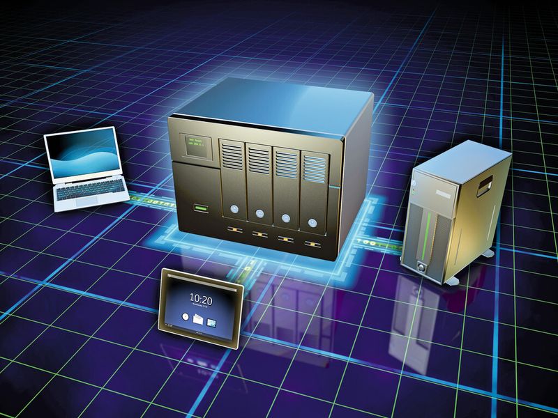 Bild 1: Will man seine Daten aus Sicherheitsgründen nicht in der Cloud speichern und trotzdem im Unternehmen Zugriff auf alle Daten haben, lohnt sich die Anschaffung eines eigenen Netzwerkspeichers (NAS).  (Andrea Danti - Fotolia.com)