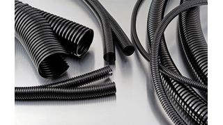 Mit den geteilten Schläuchen Gogacon PPT und PAT können Kabelbündel nachträglich sowohl gebündelt als auch mit IP54 dicht geschützt werden.  (Bild: Gogatec)