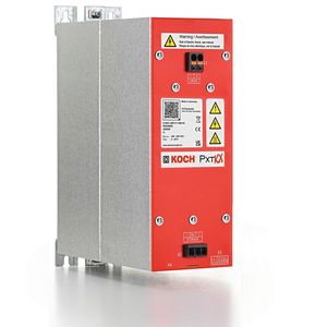 Einfach, praktisch, leistungsstark und mit höchster Usability: Neues aktives Energiemanagementgerät PxtKX der Michael Koch GmbH, im Bild mit einem Energiemodul (2 kJ).(Bild:  Michael Koch GmbH)