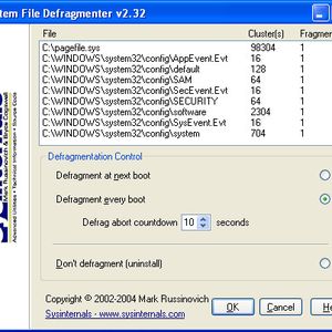 Abbildung 1: Der Anwender sieht den Fragmentierungsstatus und entscheidet, wann defragmentiert werden soll