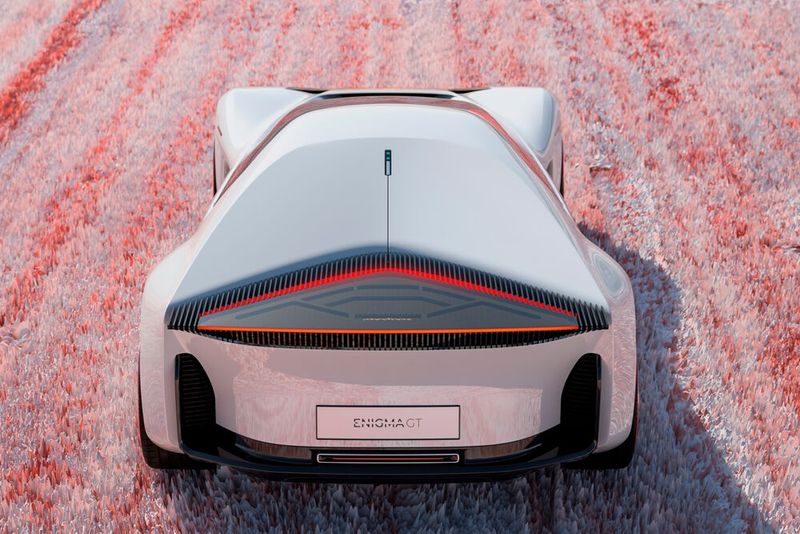 Der Enigma GT wird angetrieben von einem V6-Ottomotor, der mit Wasserstoff befeuert wird. (Bild: Pininfarina)