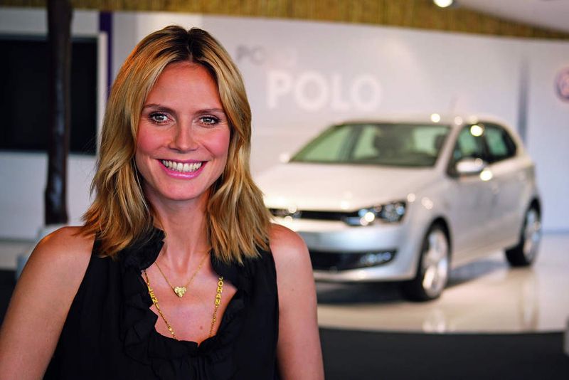 Das Supermodel Heidi Klum zu Besuch bei Volkswagen (Archiv: Vogel Business Media)