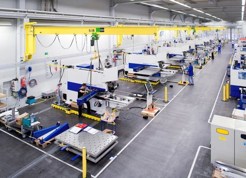 Fertigung bei Trumpf-Werkzeugmaschinen. (Bild: Trumpf-Gruppe)