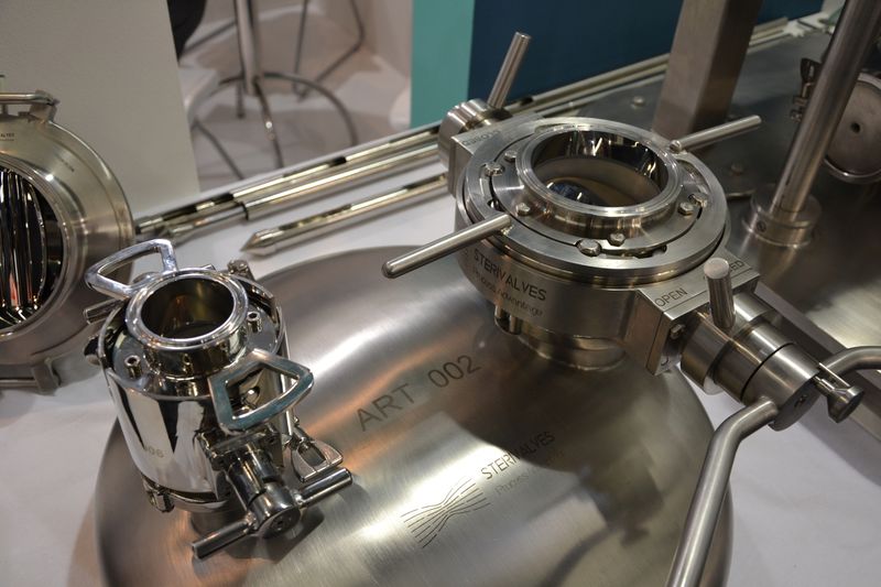 Sterile valves for pharmeceutical applications by the Italian company Sterivalves.  (Picture: D. Stephan/PROCESS)