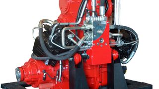 Das Bild zeigt das leistungsverzweigtes Getriebe VVT 700 von Sauer Bibus, das in Kooperation mit dem Gülle-Trac-Hersteller Vredo entstanden ist. (TU-München)