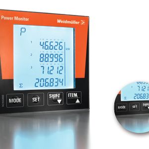Weidmüller Power Monitor: Messen und Erfassen elektrischer Kenn-größen von Maschinen und Anlagen. Das Gerät erfasst selbst kleinste Leistungen, beispielsweise von Geräten im Stand-by-Modus.
