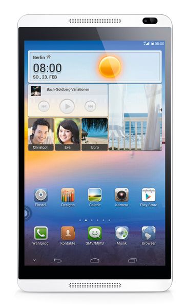 Das Mediapad M1 8.0 bietet ein Acht-Zoll-Display, arbeitet mit Android 4.2 und hat einen 1,6-Gigahertz-Quadcore-Prozessor an Bord. (Bild: Huawei)