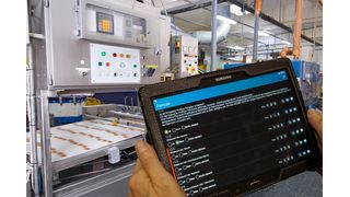 Schwachstellenanalyse anhand einer Tablet-gestützten Sichtprüfung. (Richard Clark/iStock.com/ClarkandCompany und IVG Göhringer)