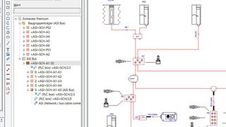 Auf Basis einer einfachen, einpoligen Darstellung mit Busanschlüssen ermittelt Eplan Electric P8 automatisch die Buskonfiguration. (Bild: Eplan)