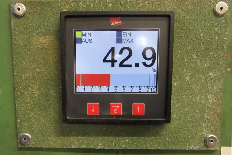 Der Messumformer, hier frontseitig im Schaltschrank der Neutralisation integriert, verfügt über bis zu vier frei programmierbare Relaisschaltpunkte, die dem Eingangssignal zugewiesen werden können.   (IPF Electronic)