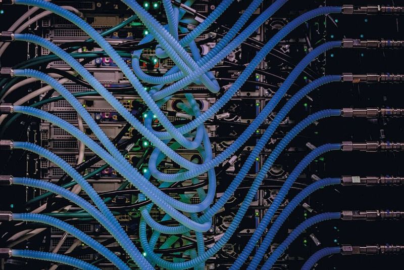 Das Detailfoto des Ramses-Supercomputers mit Servern von Kaytus verschafft einen Eindruck von der Komplexität flüssigkeitsgekühlter Serversysteme. (Bild: Nikolai Wansart)