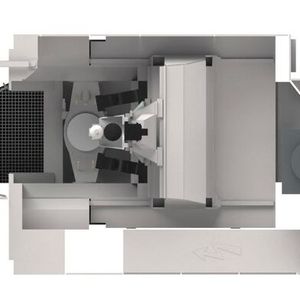 The compact system layout of the FZ 16 S five axis with the optimized Variocell Pallet for 26 pallets provides a high degree of flexibility and autonomy in high-variant production.(Source:  Chiron)