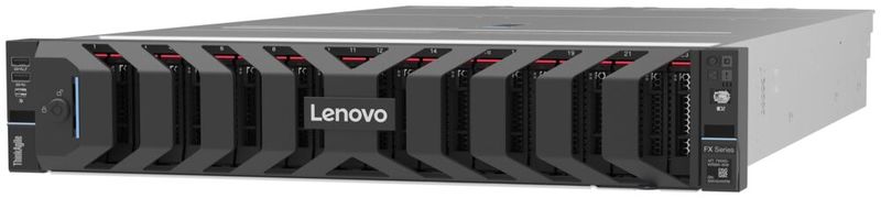 Das ThinkAgile FX650 V4 ist die 2HE-Variante des FX630 V4 mit mehr Platz für GPUs und NVMe-SSDs. (Bild: Lenovo)