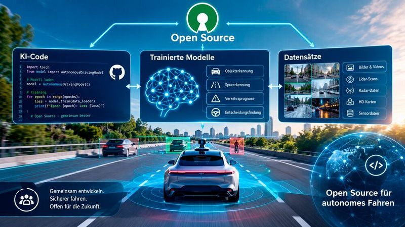 Valeo und KE:SAI wollen ein vollständig reproduzierbares, universell einsetzbares KI-Fahrsystems für autonome Fahrzeuge entwickeln.(Bild:  erstellt mit KI)