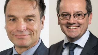 Florian Mueller (li.) beerbt Gorin Joël in seiner Position.  (PSA)